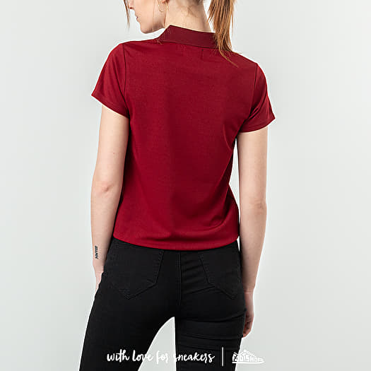 T-shirts Stüssy Sabine Zip Polo Tee Burgundy Footshop