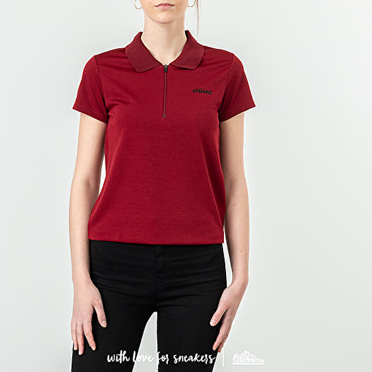T-shirt Stüssy Sabine Zip Polo Tee