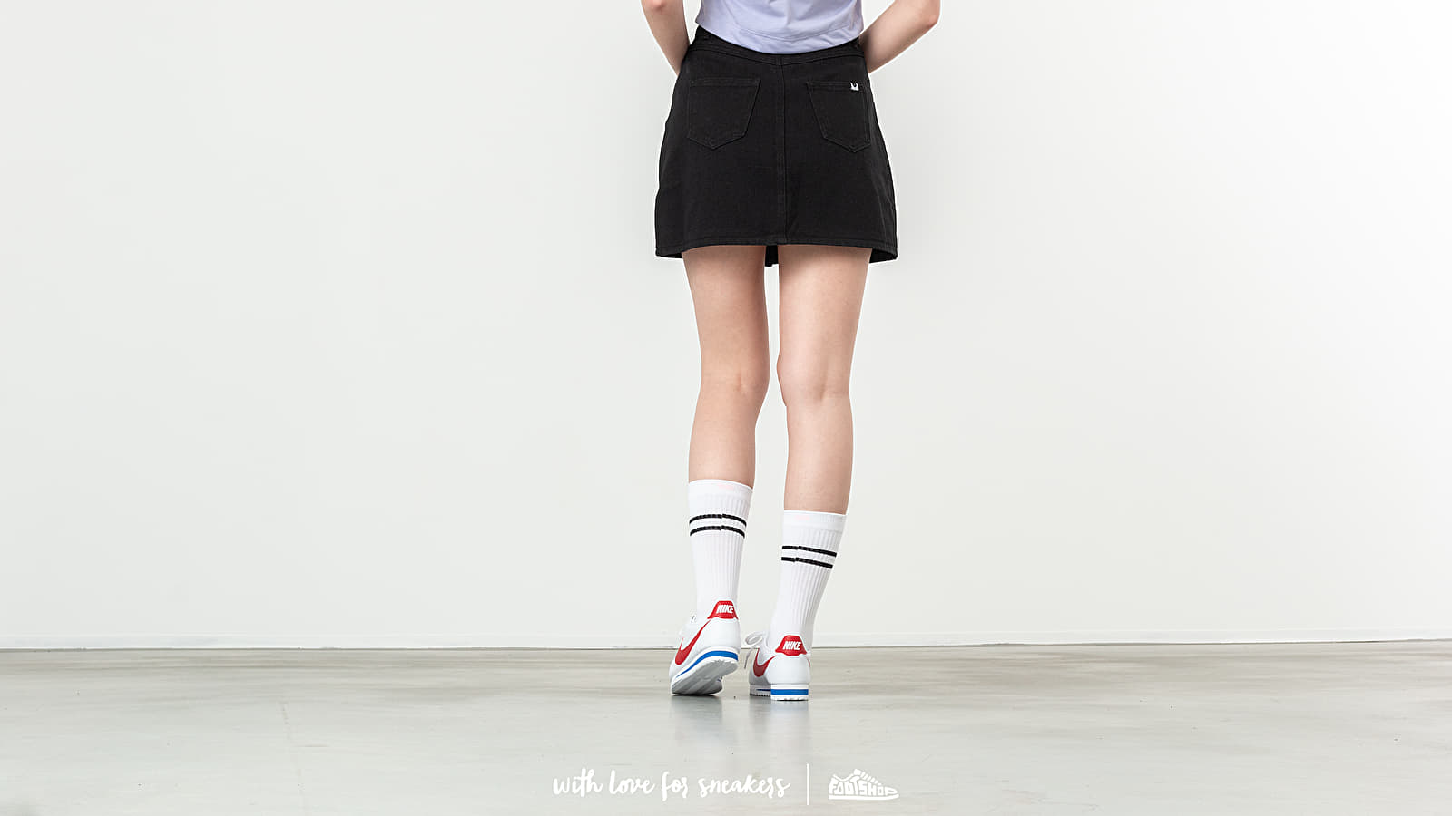 Faldas Lazy OAF Button Through Skirt Black
