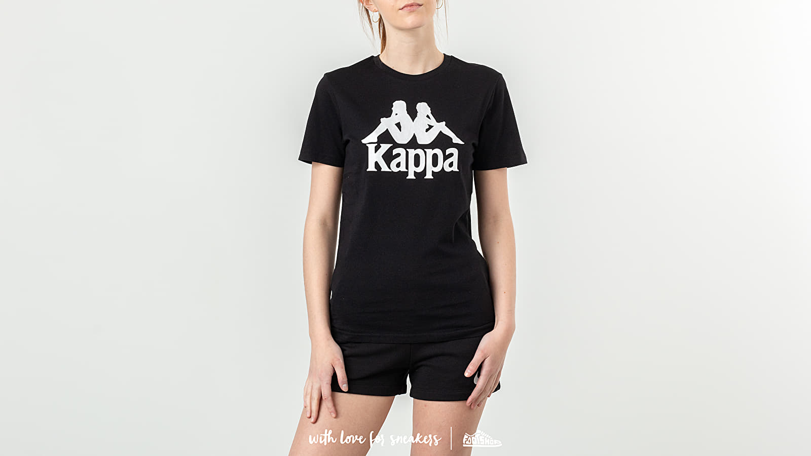 Тениски Kappa Authentic Estessi Slim Tee Black/ White