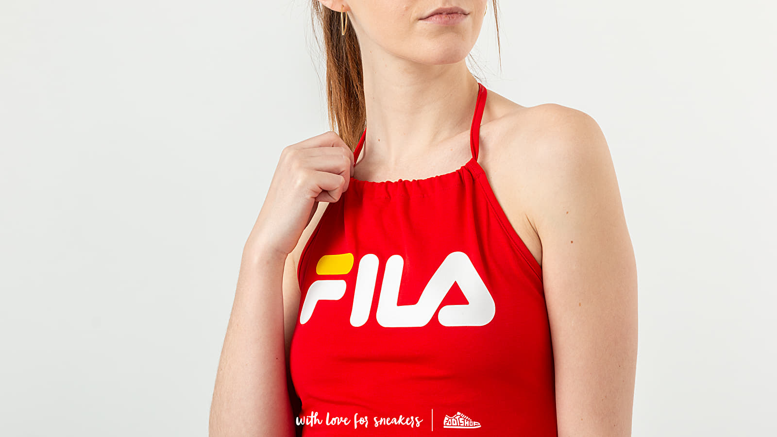 Top FILA Chiara Halterneck Top True Red