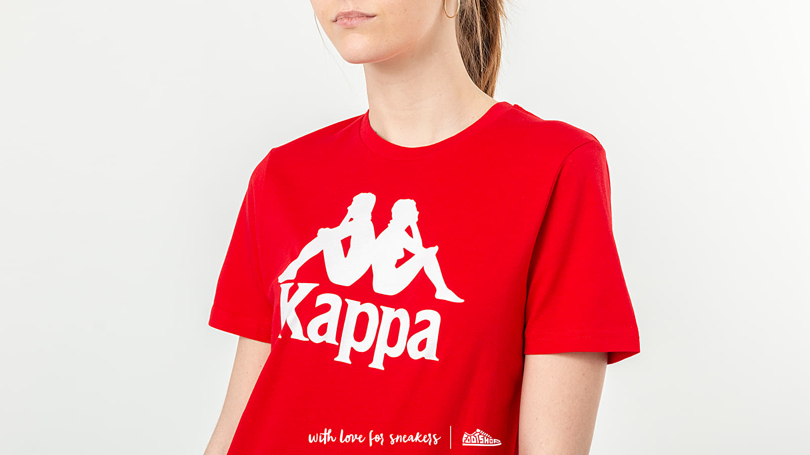 Trička Kappa Authentic Estessi Slim Tee Red/ White