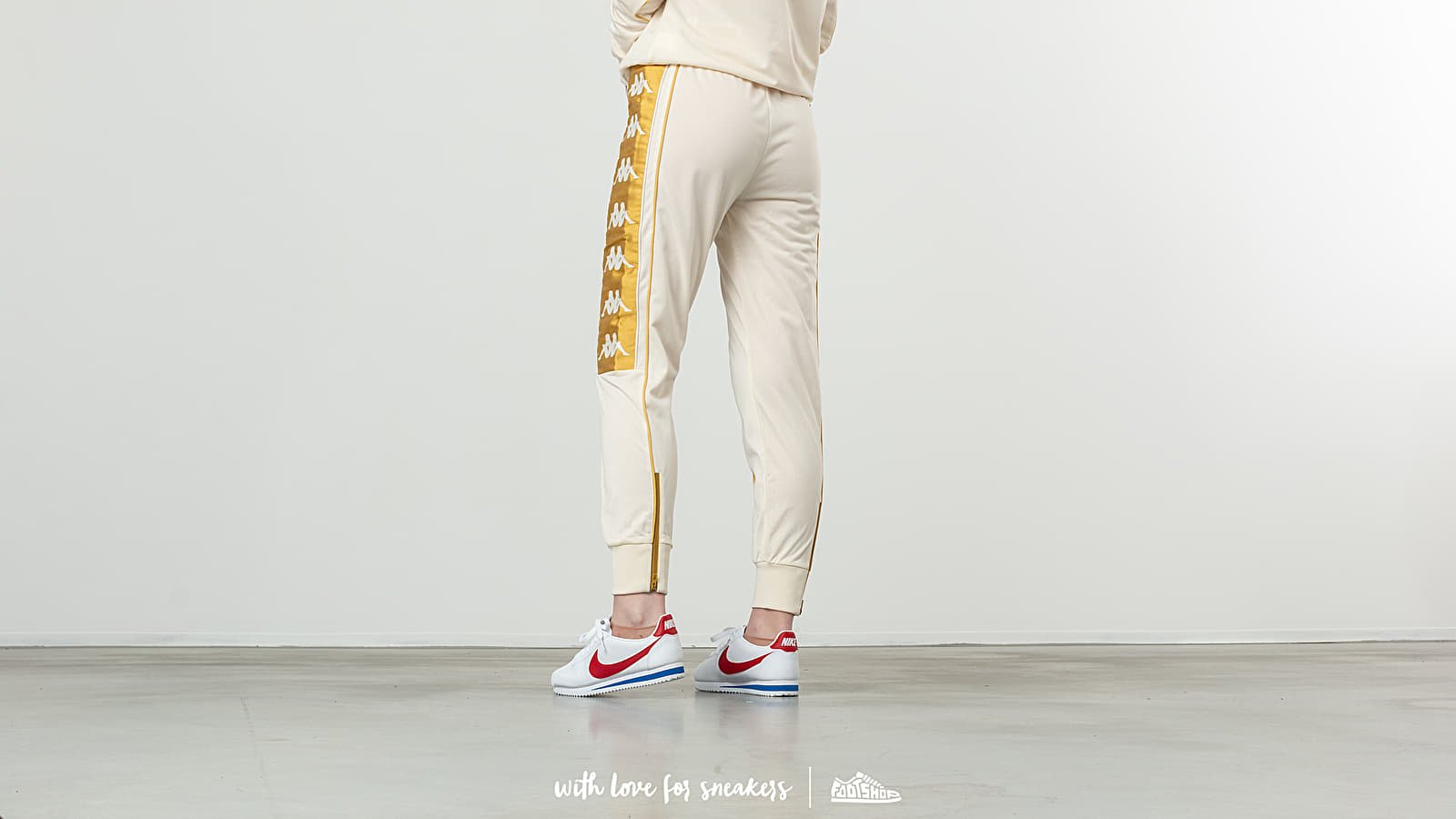 Pantaloni kappa 222 gialli outlet