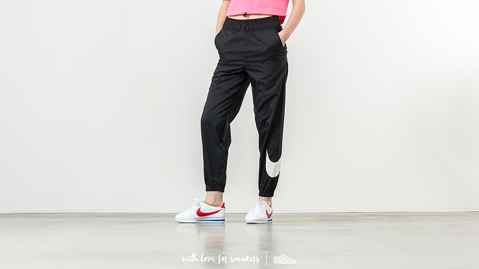 Pants Nike Sportswear Swoosh Woven Pant Black/ White
