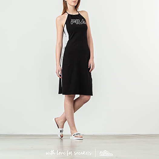 Dress FILA Amina Neckholder Dress Black Bright White Footshop