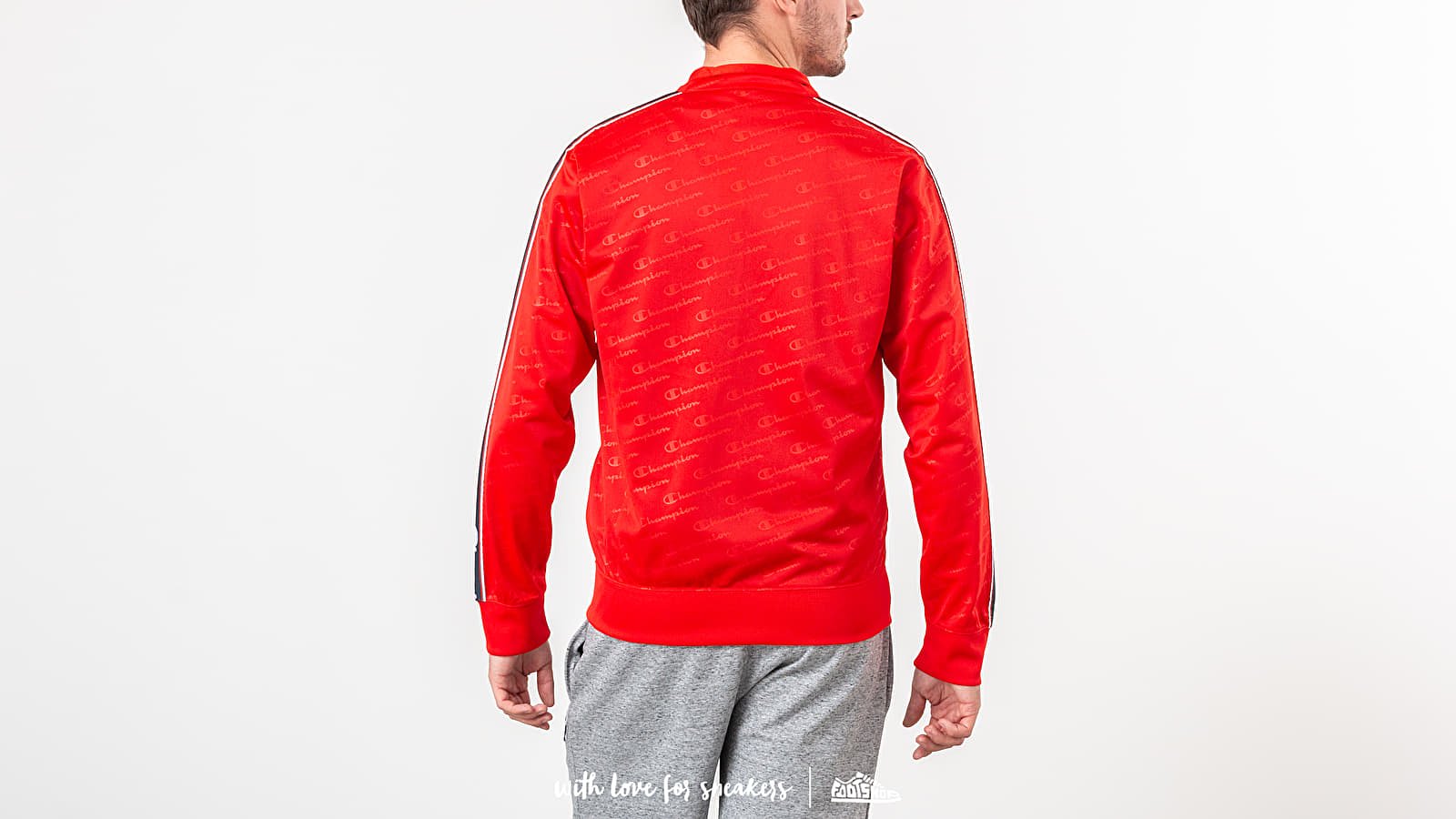 Sudaderas Champion Full Zip Crewneck Red
