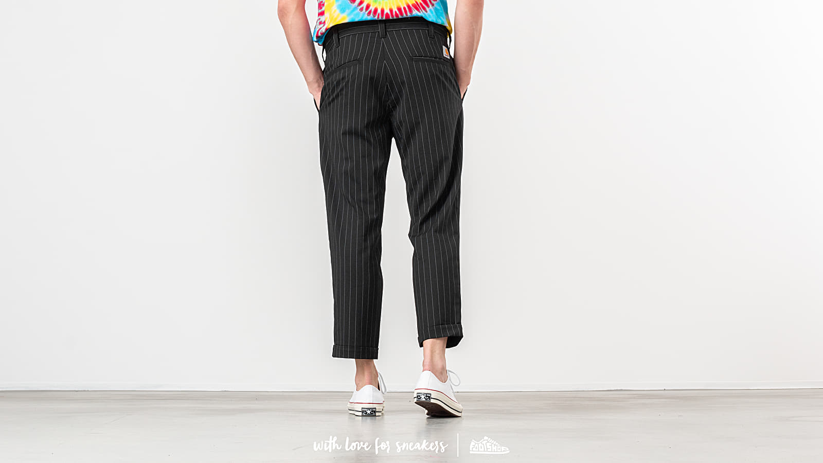 Vászon nadrág Carhartt WIP Diamond Pants Pinstripe Black/ White