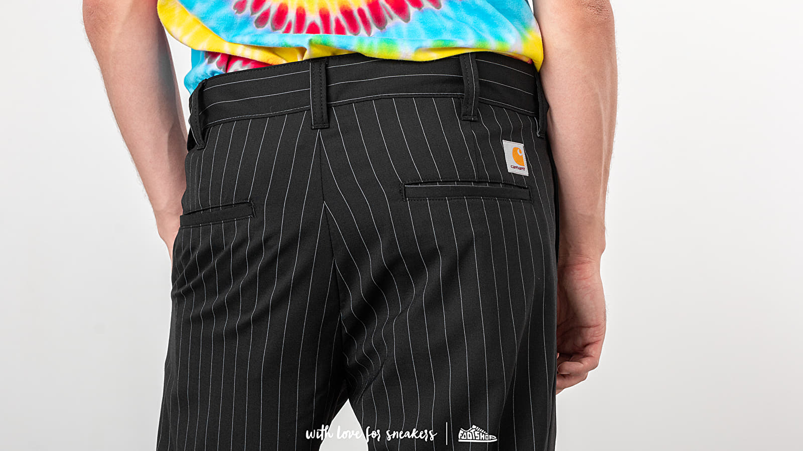 Vászon nadrág Carhartt WIP Diamond Pants Pinstripe Black/ White