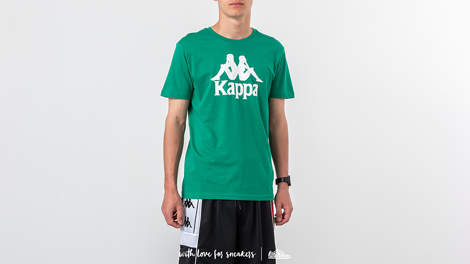 Camisetas Kappa Authentic Estessi Slim Tee Green/ White