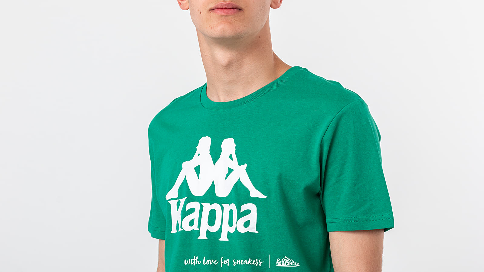 Trička Kappa Authentic Estessi Slim Tee Green/ White