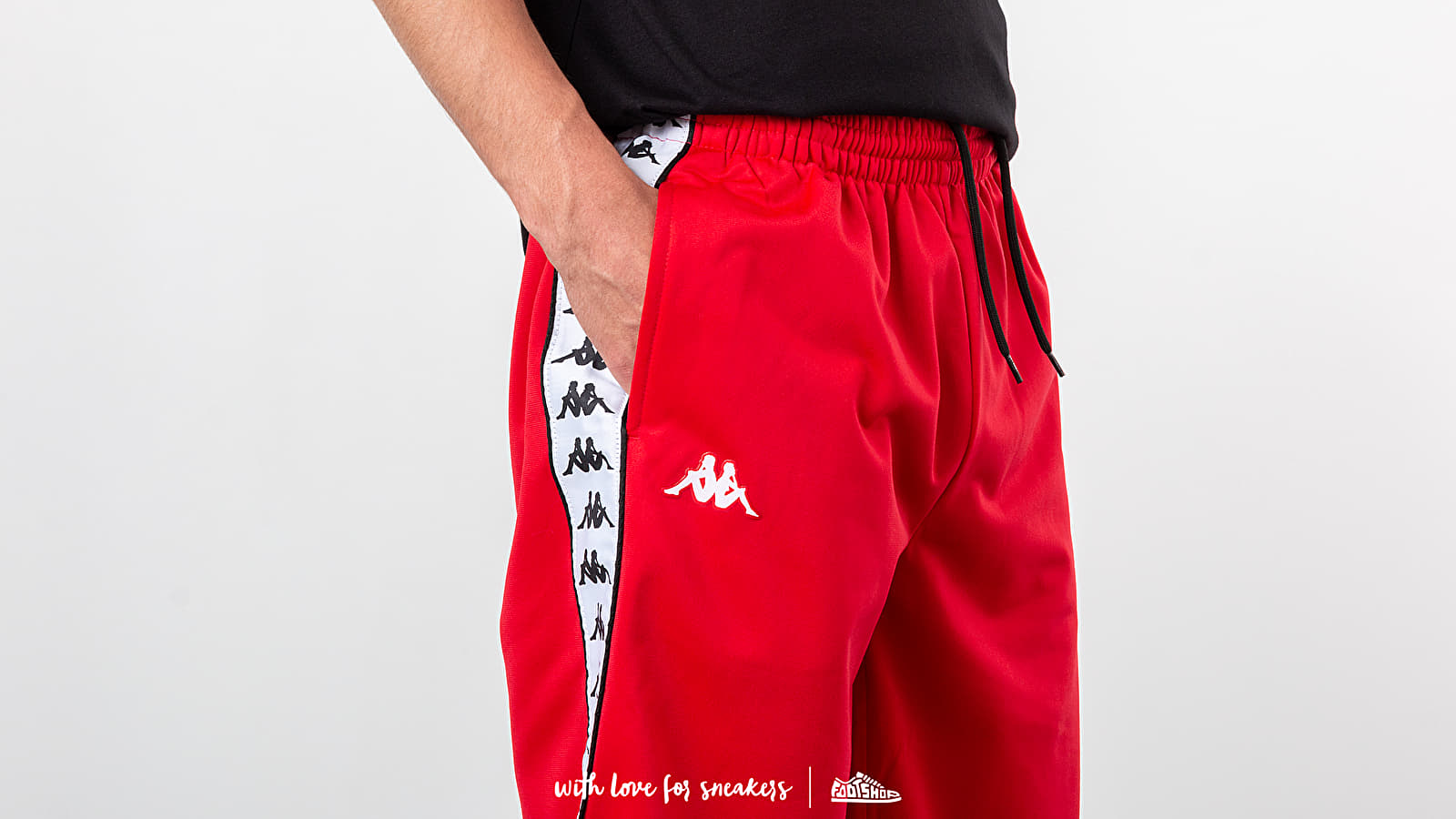 Kurzhosen Kappa Banda Treadwell Shorts Red/ Black/ White