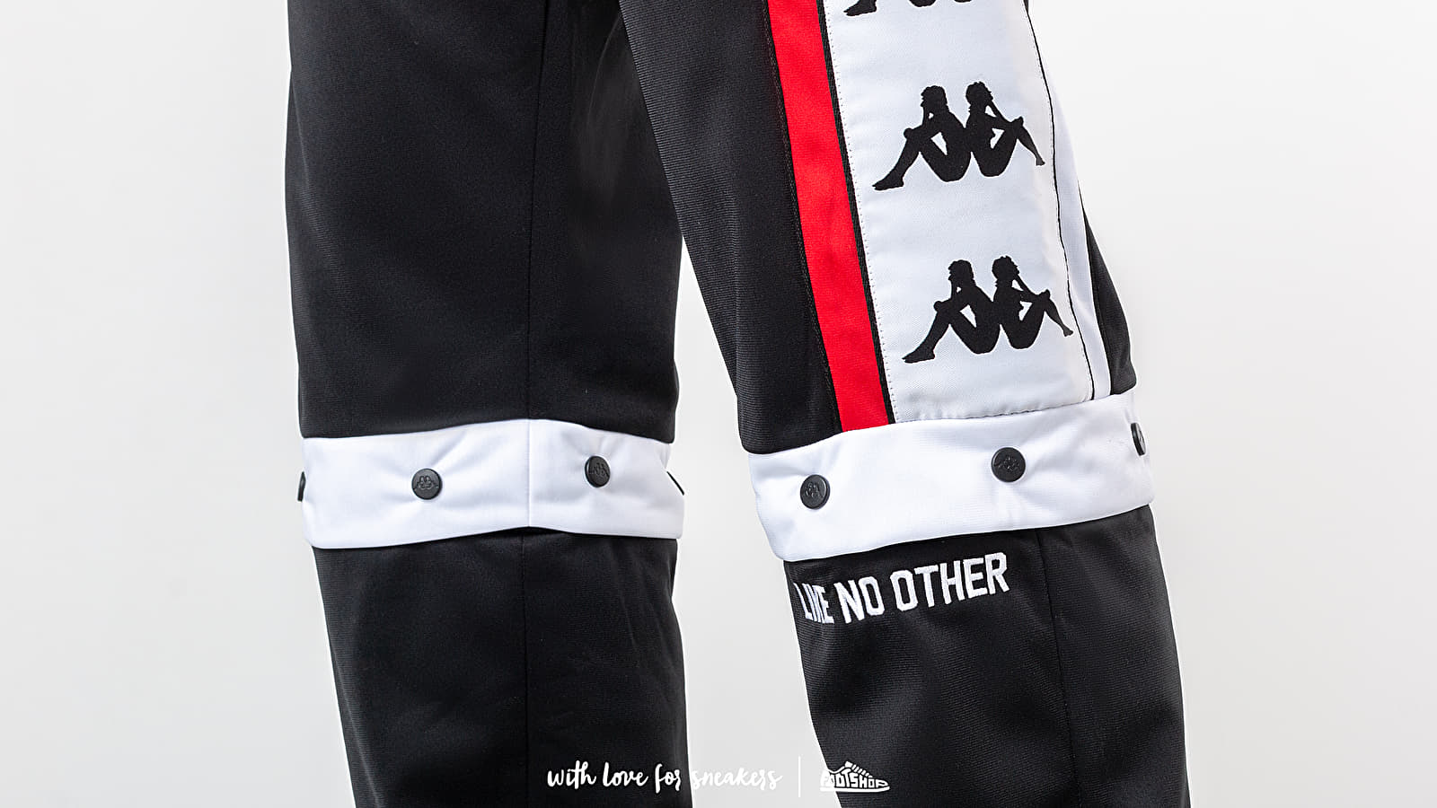 Kelnės Kappa Sport Trousers Black/ Red/ White