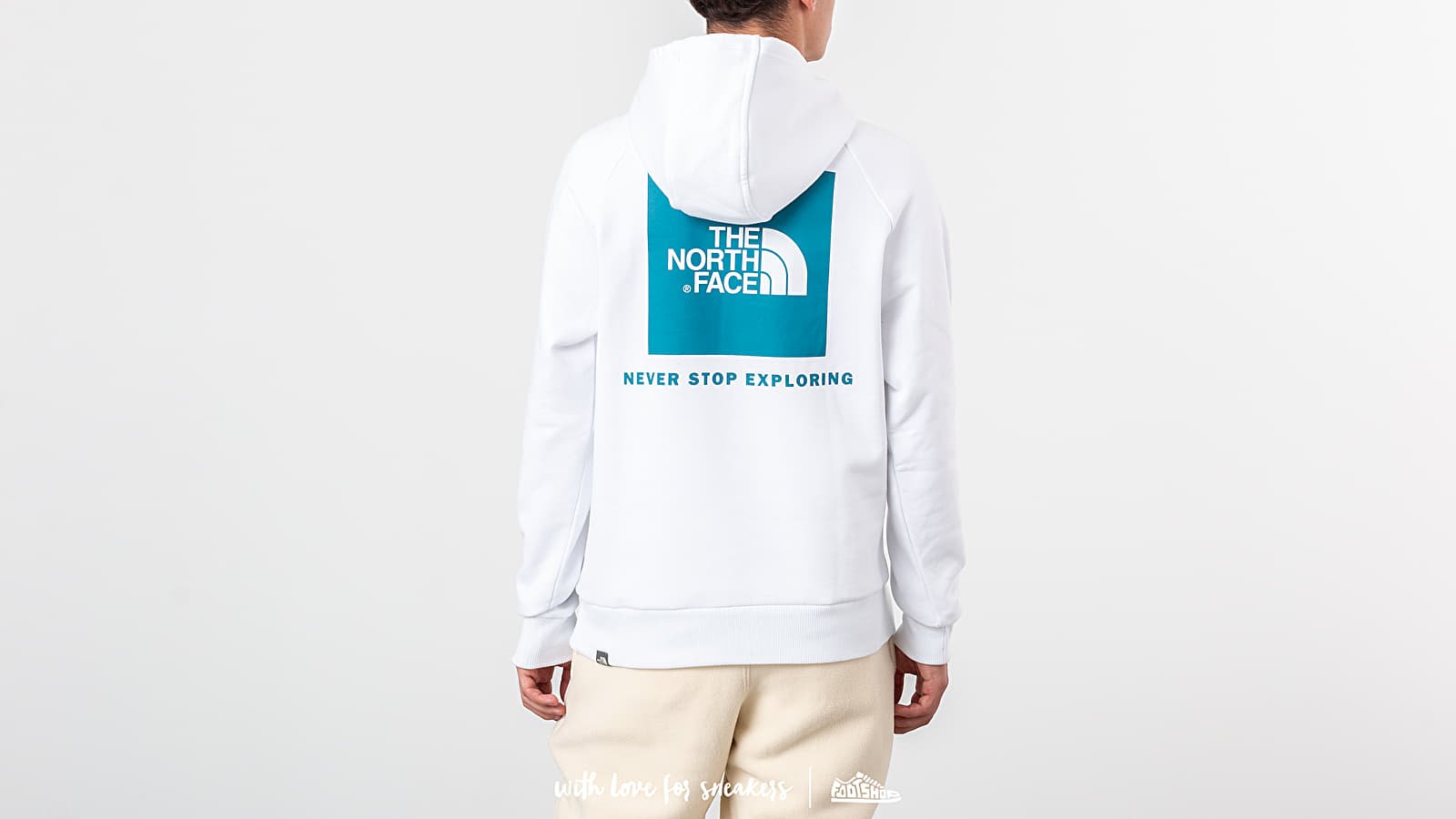 Red white and hotsell blue north face hoodie