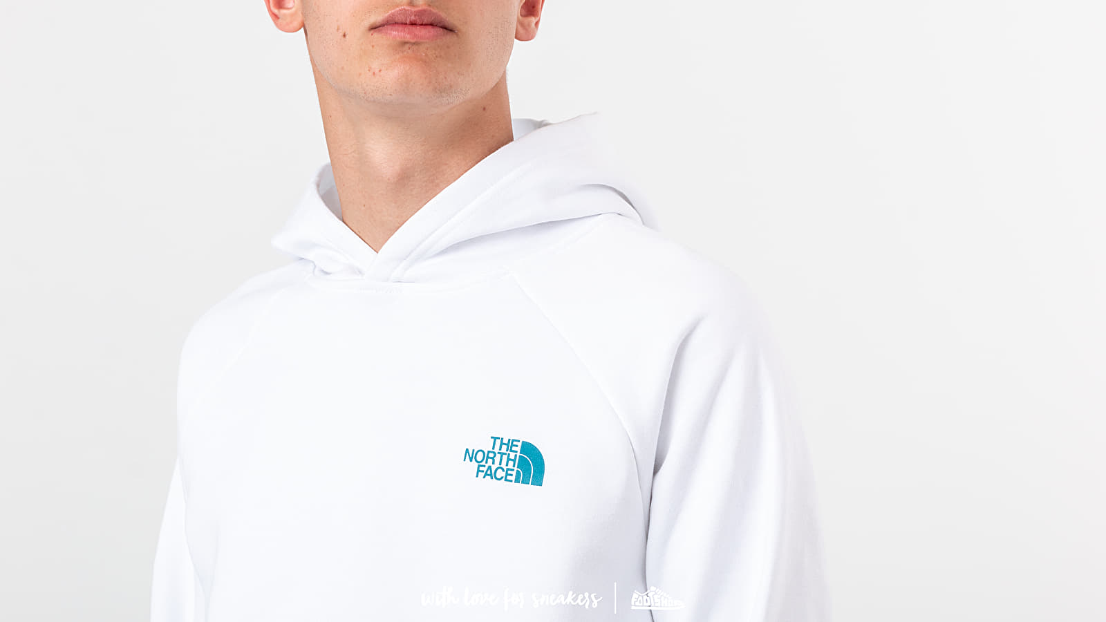 Red white and blue north face hoodie on sale