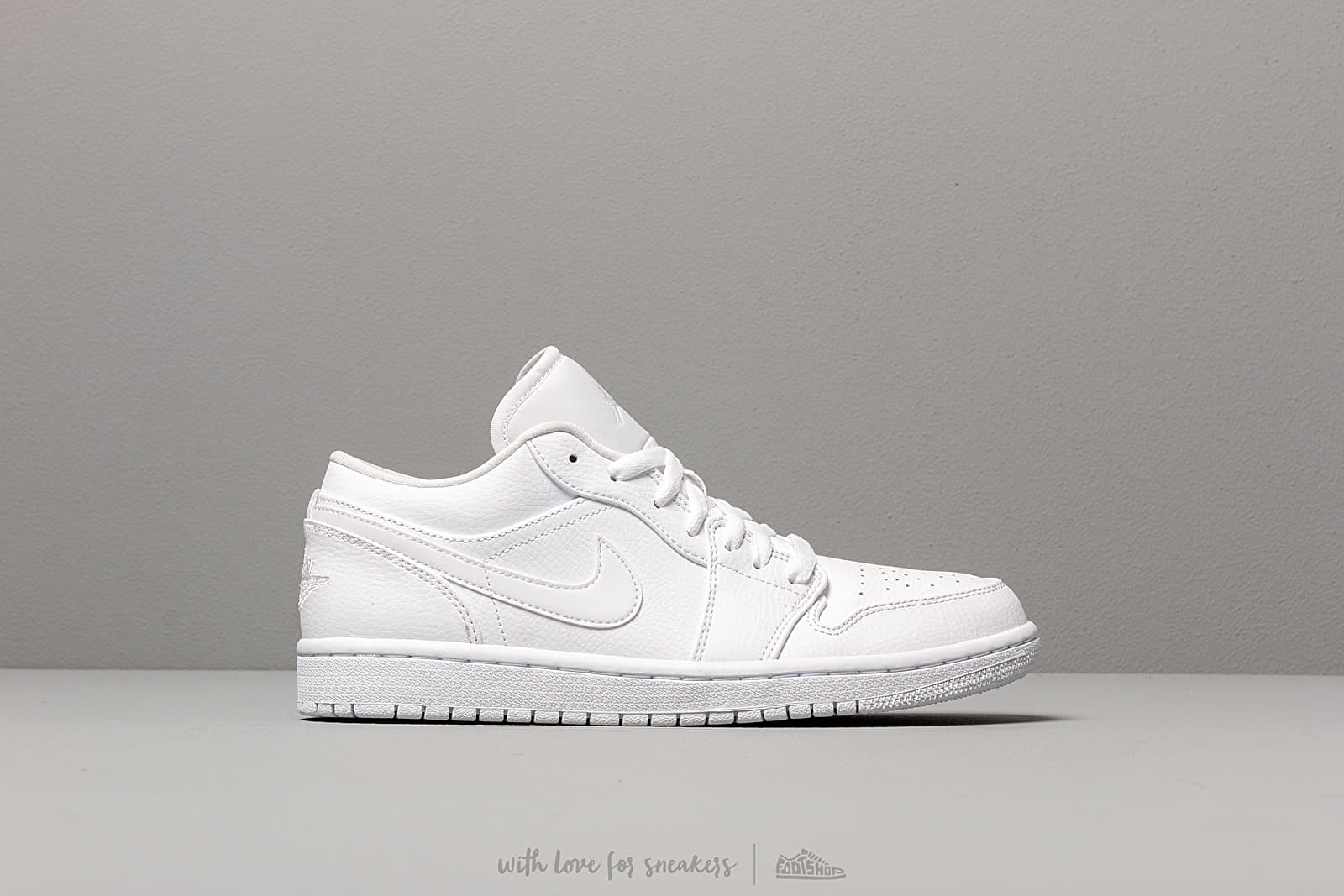 Men s shoes Air Jordan 1 Low White White White Footshop