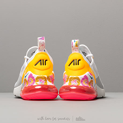 2019 nike air max 270 white/yellow with flower shop