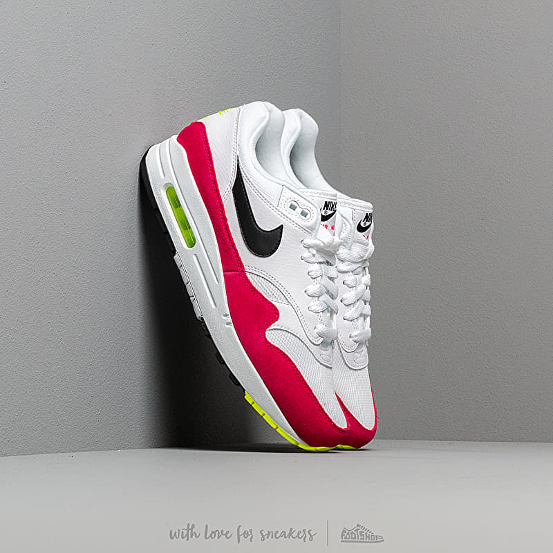 Nike Air Max 1 White/ Black-Volt-Rush Pink | Footshop