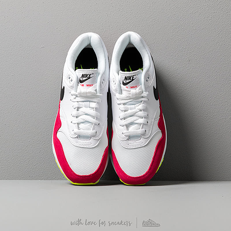 Nike Air Max 1 White/ Black-Volt-Rush Pink | Footshop