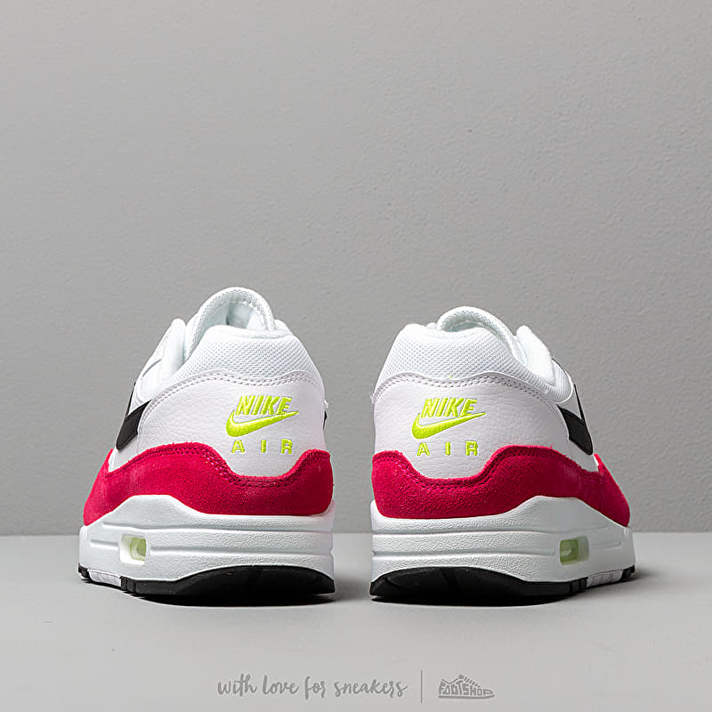 Nike Air Max 1 White/ Black-Volt-Rush Pink | Footshop