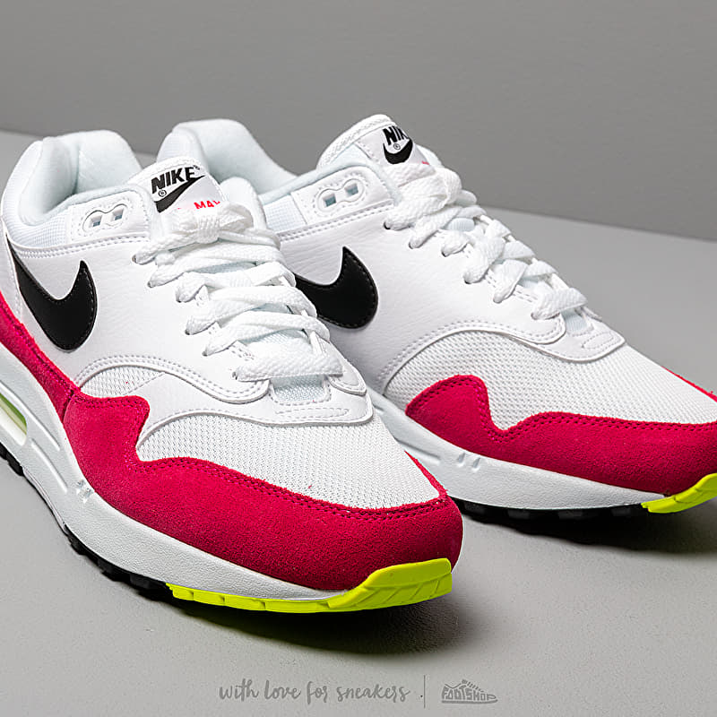 Nike Air Max 1 White/ Black-Volt-Rush Pink | Footshop