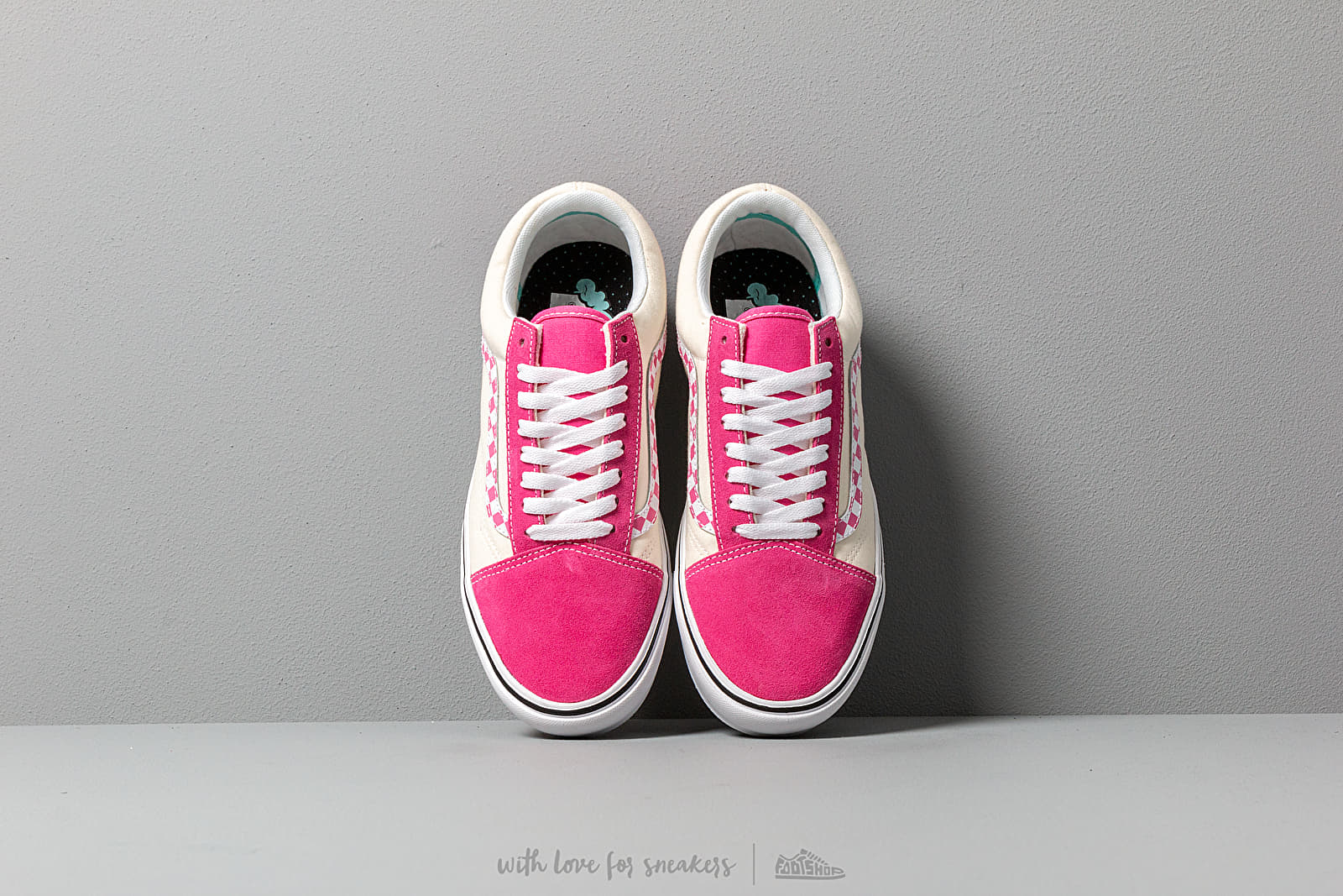 Vans platform pink check discount