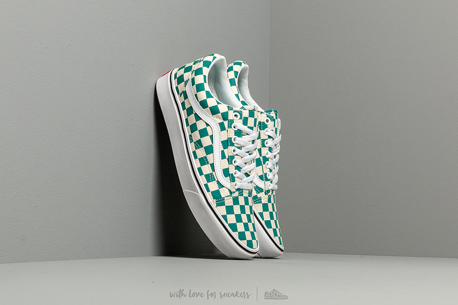 Men's shoes Vans ComfyCush Old Skool (Checker) Quetzal/ True White