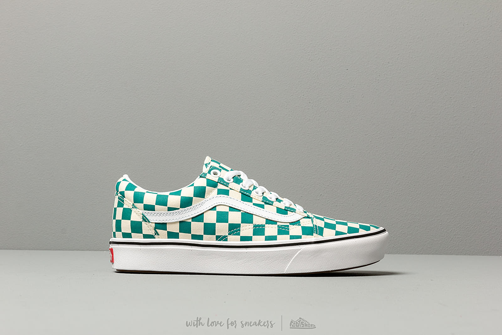 Men s shoes Vans ComfyCush Old Skool Checker Quetzal True White