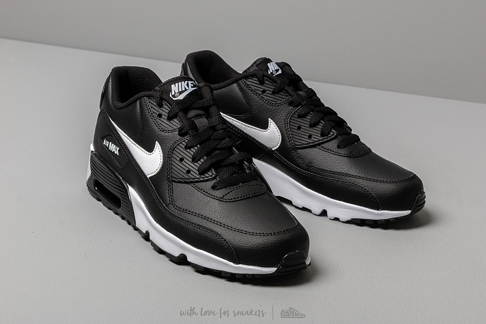 Ženski čevlji Nike Air Max 90 Leather (GS) Black/ White-Anthracite