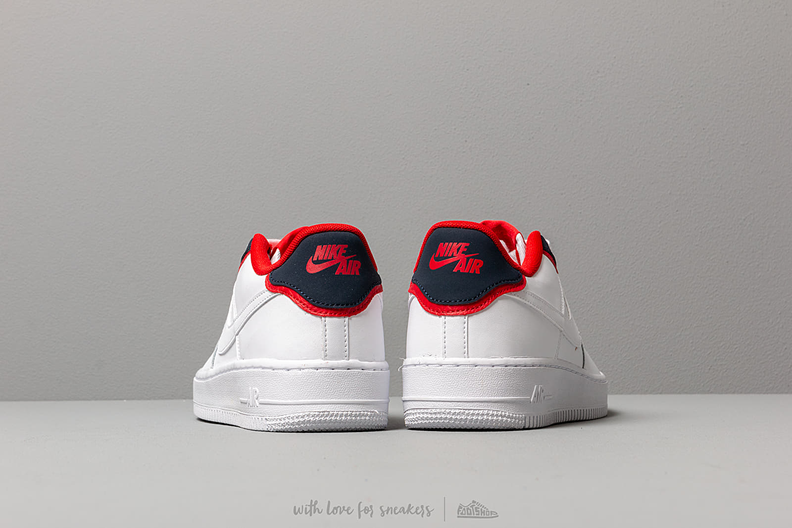 Naisten kengät Nike Air Force 1 Lv8 1 Dbl Gs White/ White-Obsidian-University Red