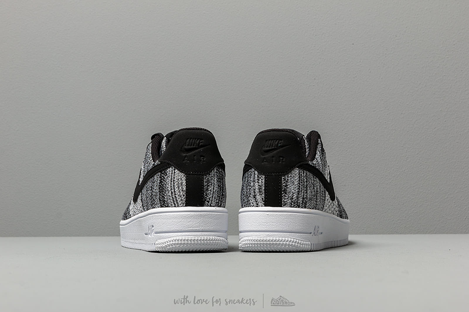 Sneaker und Schuhe für Kinder Nike Air Force 1 Flyknit 2.0 (GS) Black/ Pure Platinum-White-White