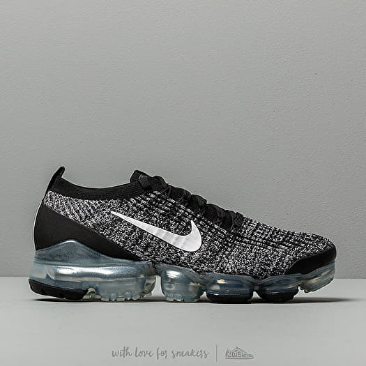 Men s shoes Nike Air Vapormax Flyknit 3 Black White Metallic Silver Footshop