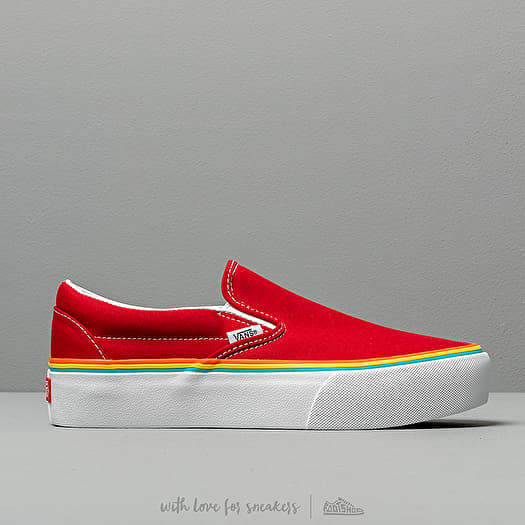Vans Classic Slip On Platform Rainbow Foxing