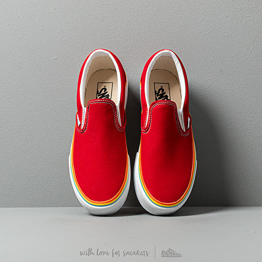 Rainbow white slip on vans new arrivals