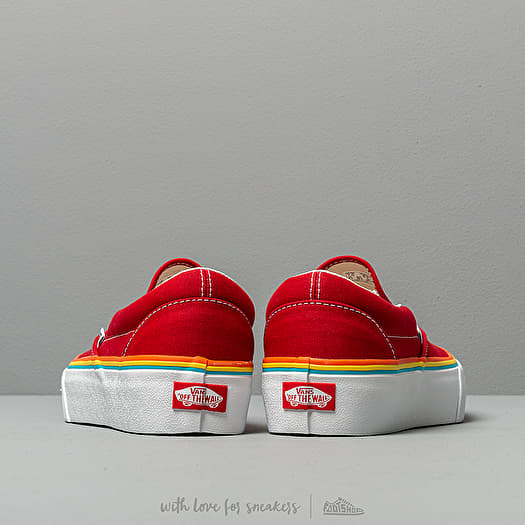 Vans Classic Slip On Platform Rainbow Foxing