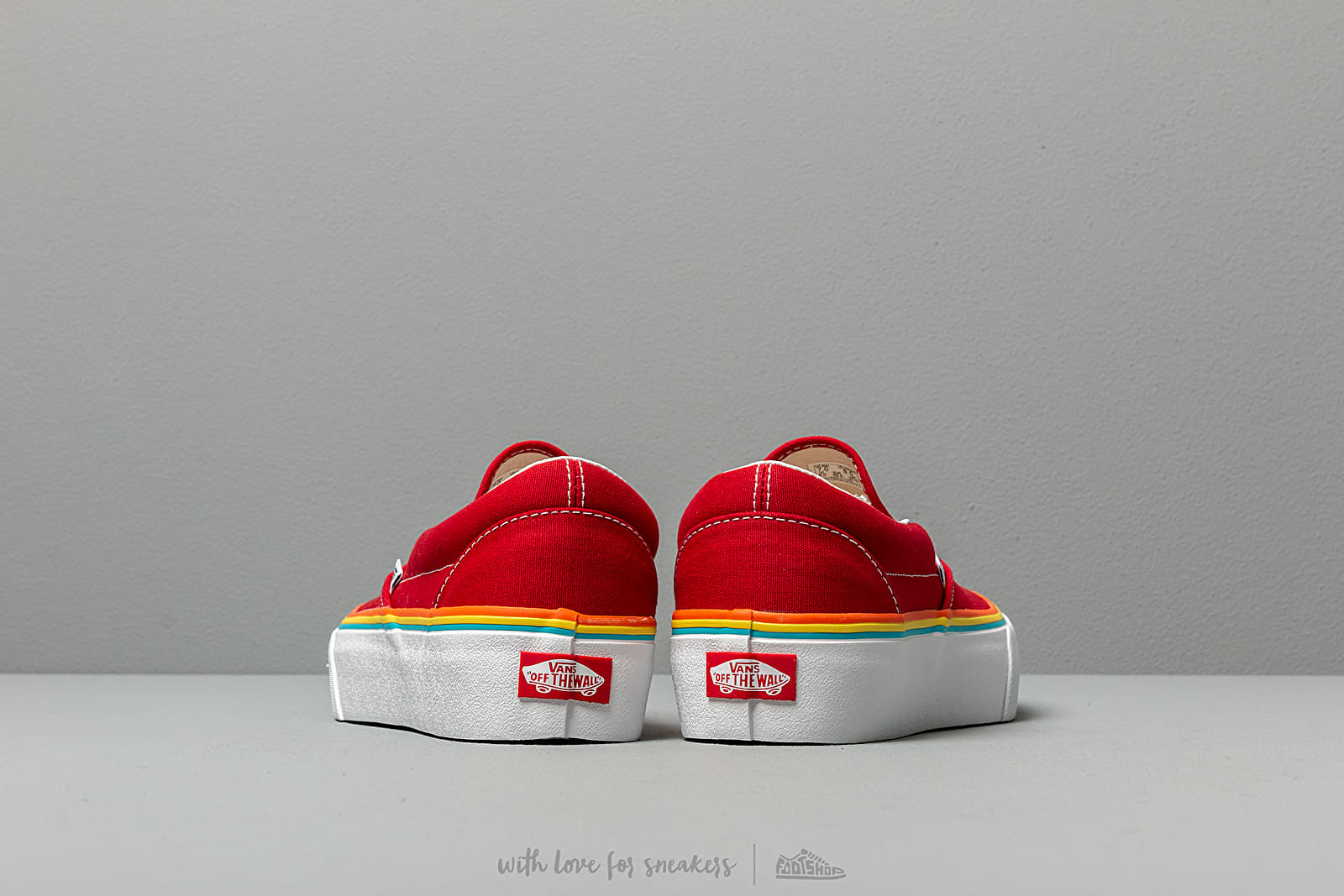 Platform red vans shop
