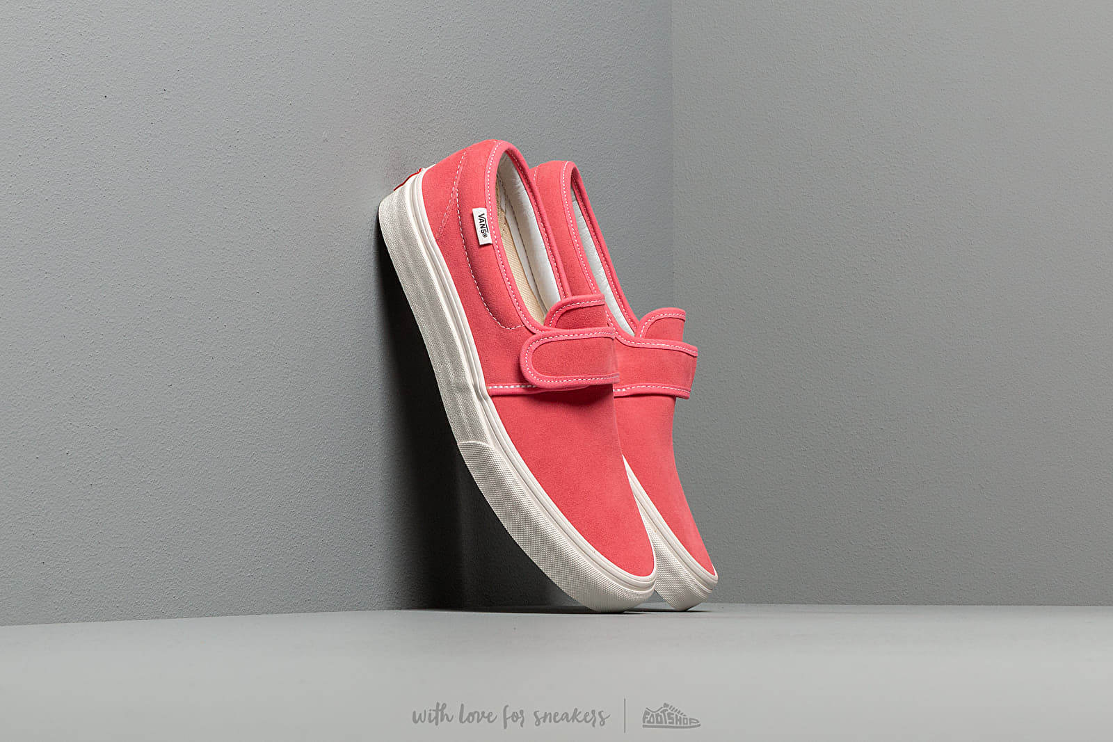 Herren Sneaker und Schuhe Vans Slip-On 47 V (Suede) Strawberry Pink/ B