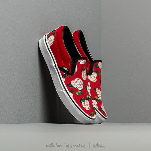 Romantic floral slip on vans hot sale
