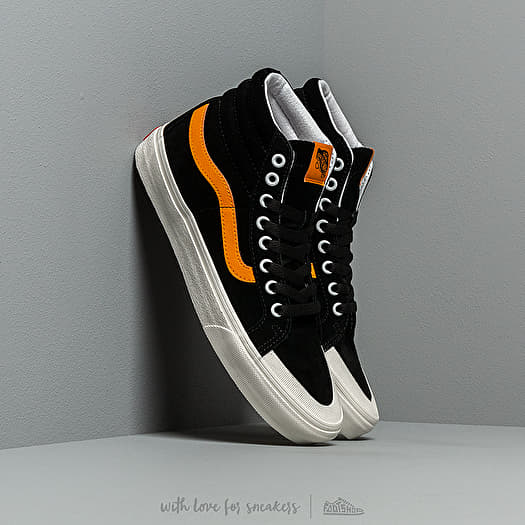 Vans sk8 hi black outlet orange