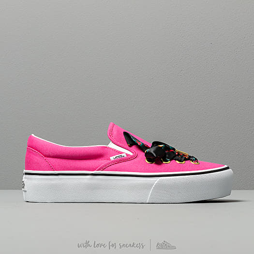 Herren Sneaker und Schuhe Vans Classic Slip On Platform Oversized Lace Carmine Footshop