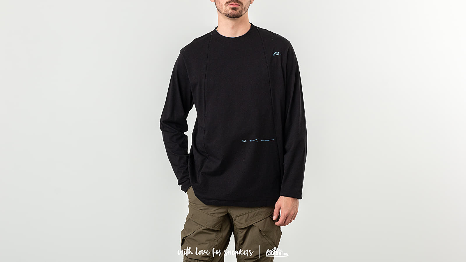 Tričká Oakley Skydiver Zipped Long Sleeve Tee Blackout