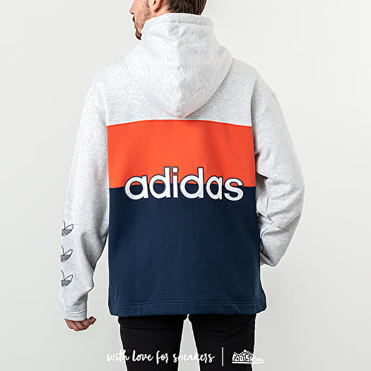 Grey and orange adidas hoodie 2025