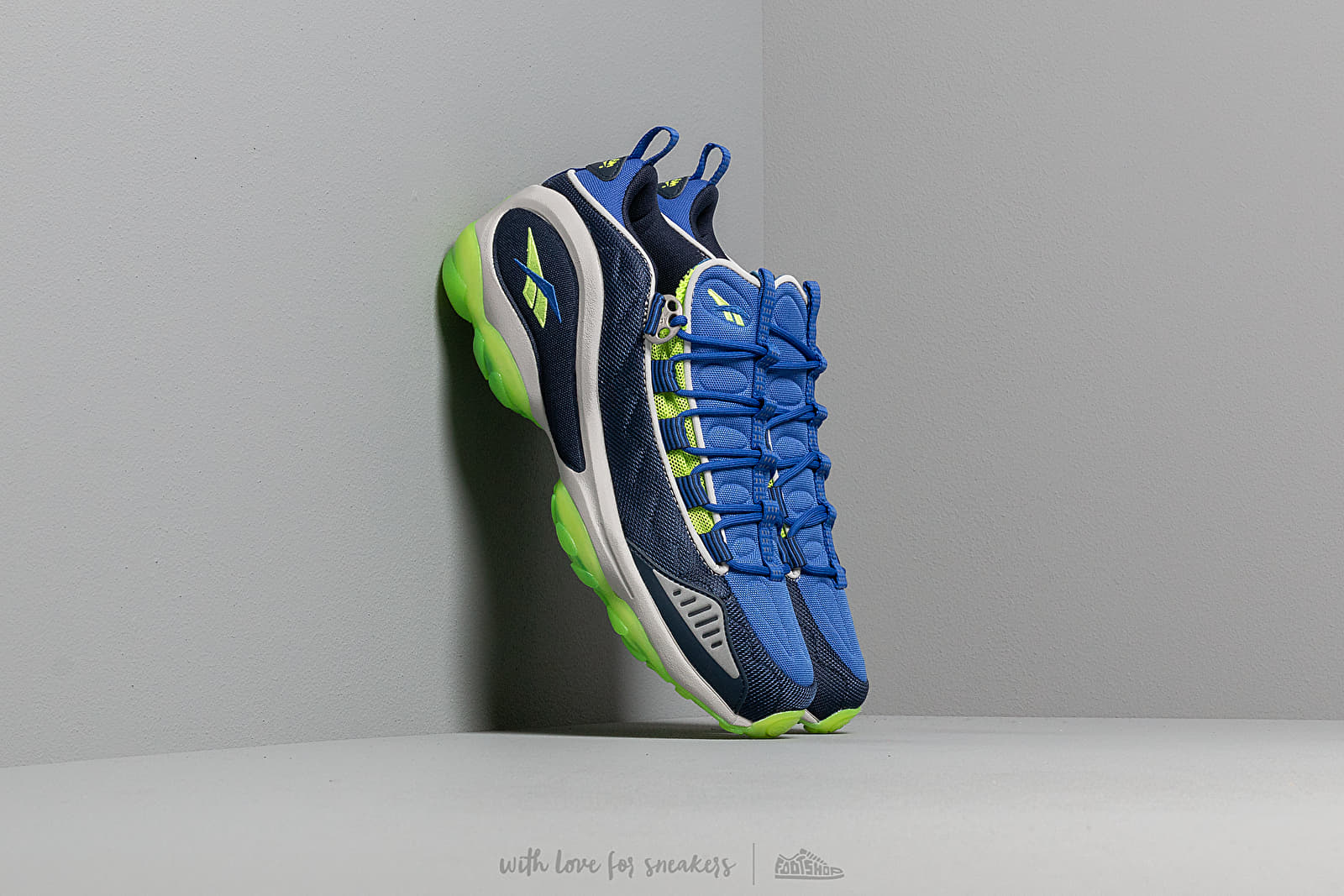 Men's shoes Reebok DMX RUN 10 MU Navy/ Cobalt/ Neon Lime