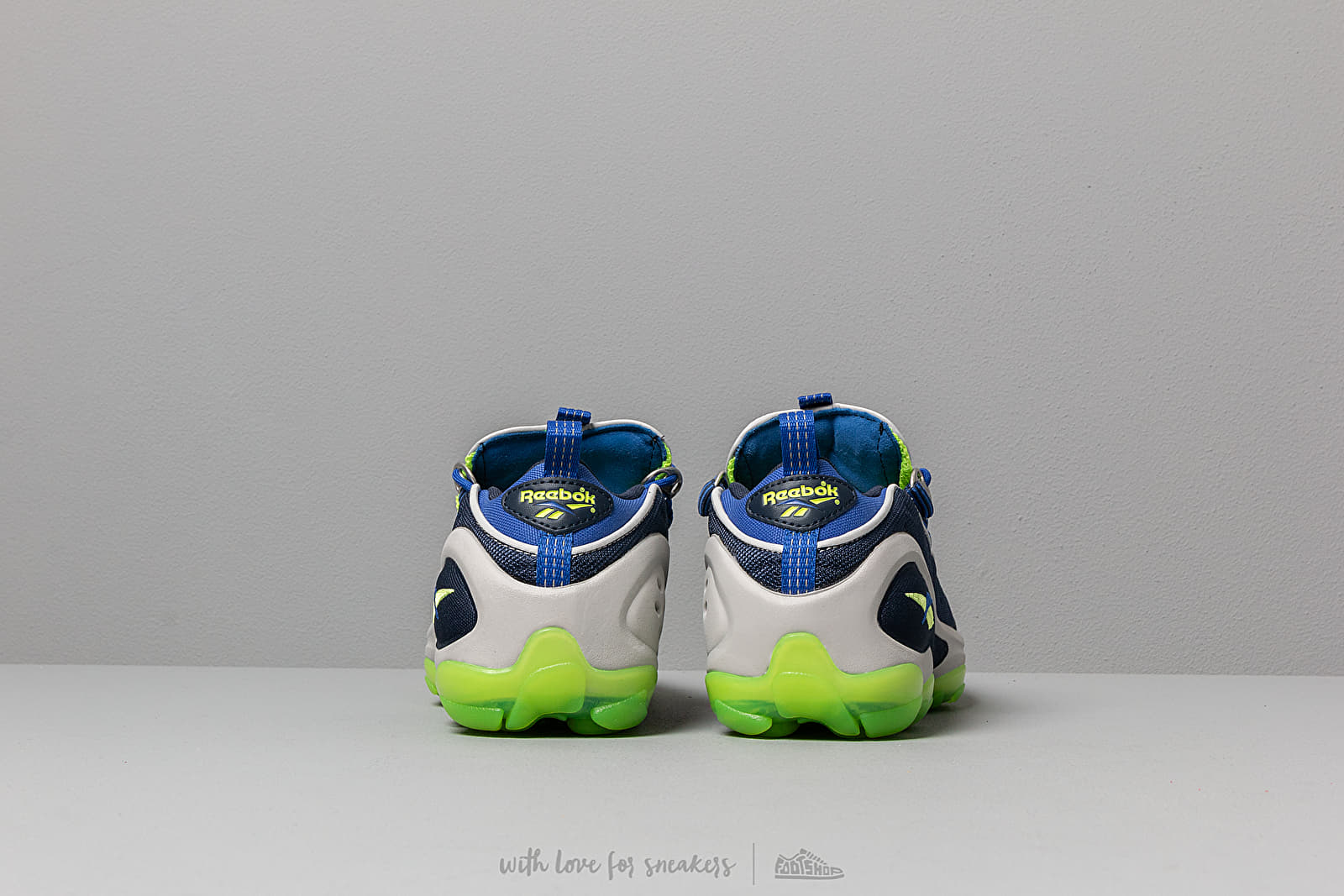 Men s shoes Reebok DMX RUN 10 MU Navy Cobalt Neon Lime Footshop