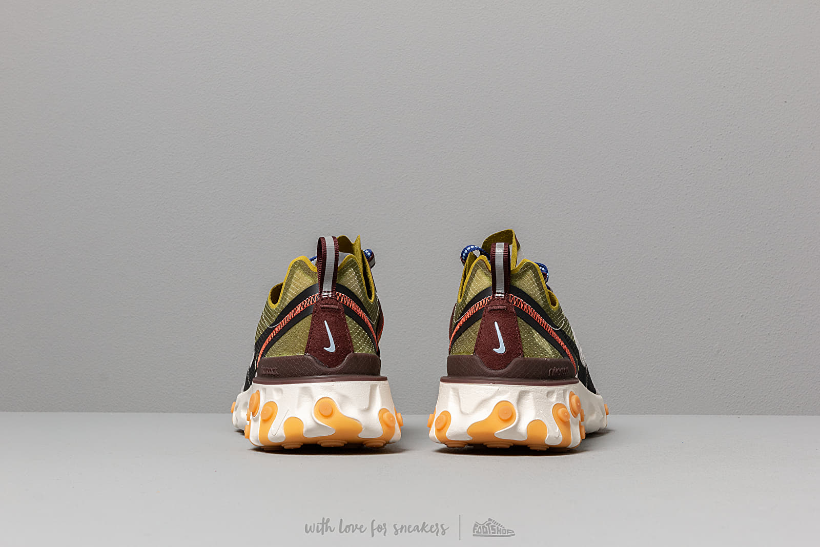 Nike sportswear react element 87 moss/black/el dorado outlet