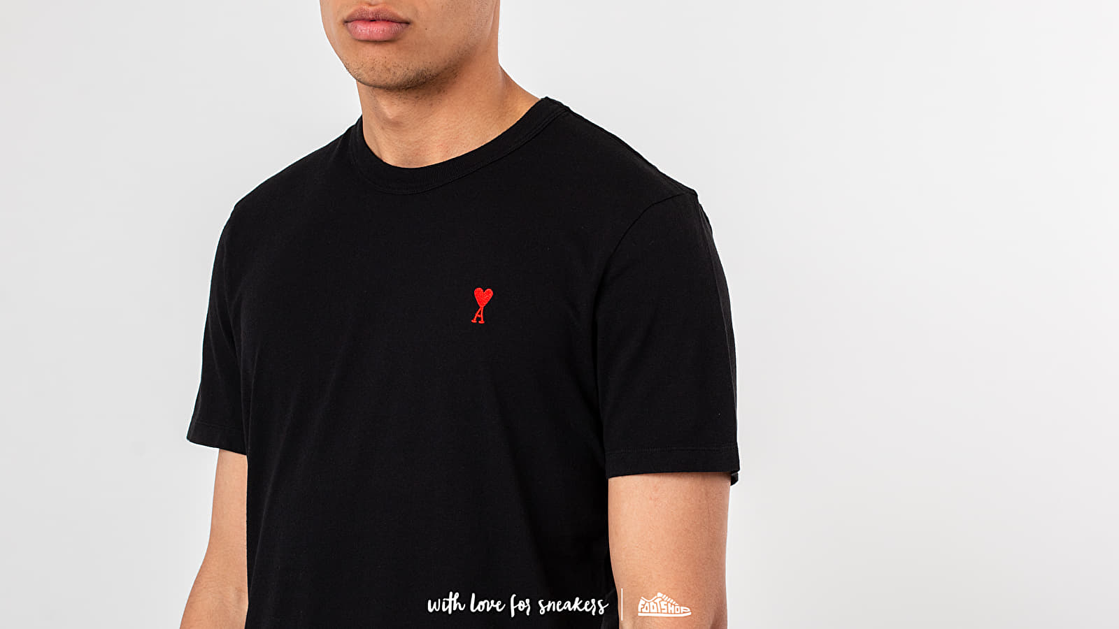 Tricouri Alexandre Mattiussi Ami De Coeur Tee Black