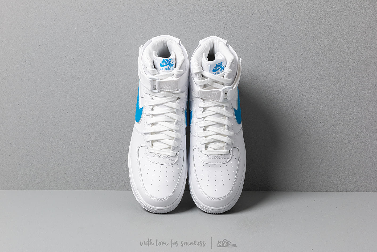 Herren Sneaker und Schuhe Nike Air Force 1 High '07 3 White/ White-Photo Blue
