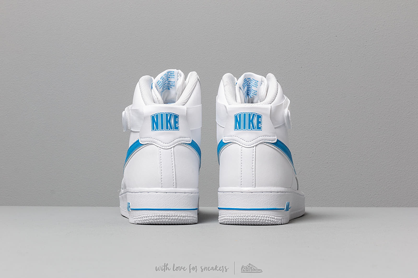 Herren Sneaker und Schuhe Nike Air Force 1 High '07 3 White/ White-Photo Blue