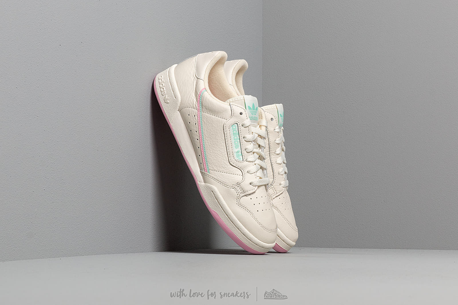 Men's shoes adidas Continental 80 Off White/ True Pink/ Clear Mint