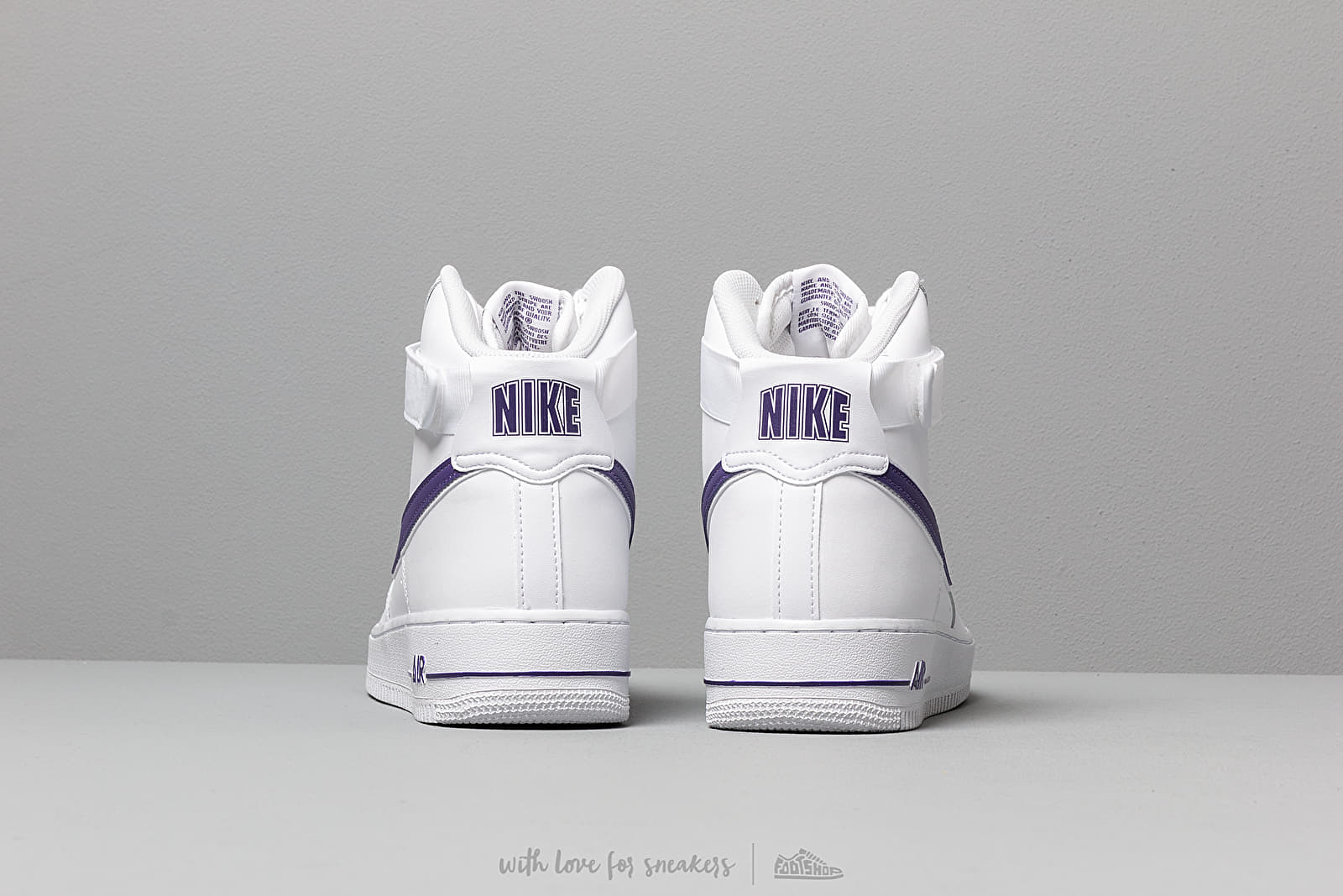 Încălțăminte și sneakerși pentru bărbați Nike Air Force 1 High '07 3 White/ White-Court Purple