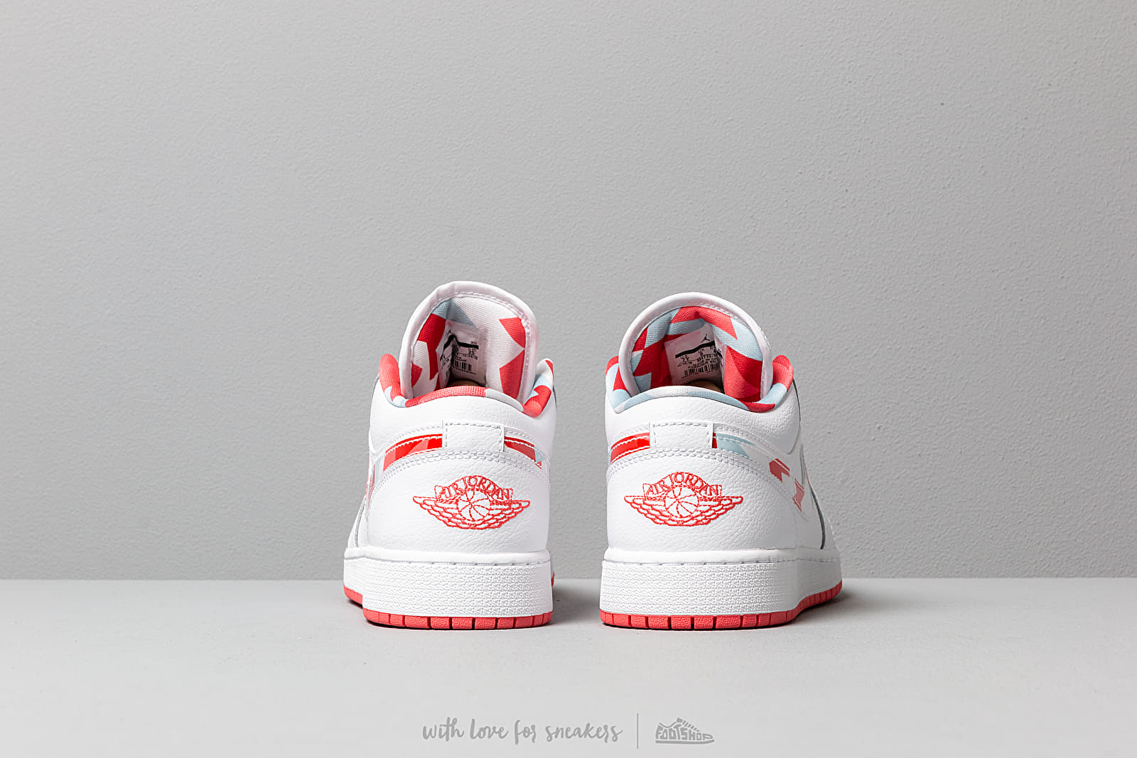 Scarpe donna Air Jordan 1 Low (GS) White/ Ember Glow-Topaz Mist